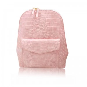 HD0823---2019 New Style Of Pink Croco PU Leather Backpack For Woman