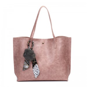 HD0823--Factory Directly Sale Pink Vegetable PU Leather Shopping Bags For Women