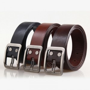 HD0823--Customized Buffalo Hide Real Leather Belt For Men