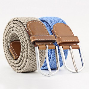 HD0827--Customizable PU Combinate Elastic Fashion Belt With Alloy Buckle