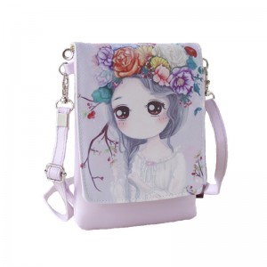 New Printed Pu Children's Cartoon Skew Bag Skew Straddle Mobile Bag